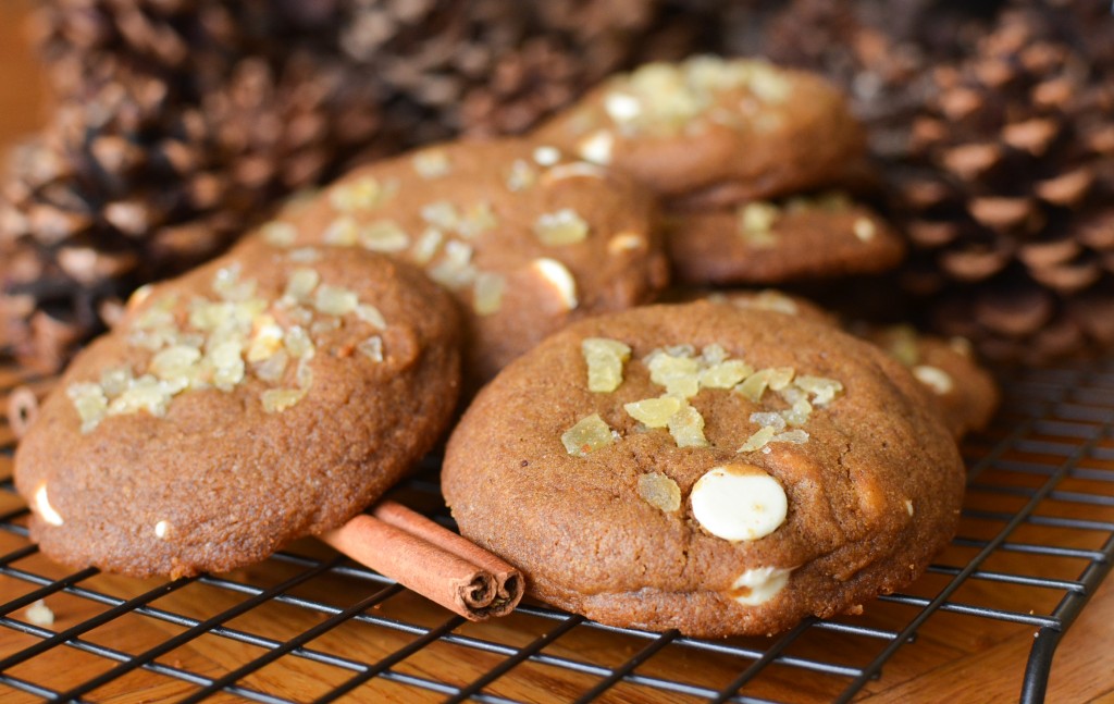 crystallized-ginger-spice-white-chocolate-chip-cookies