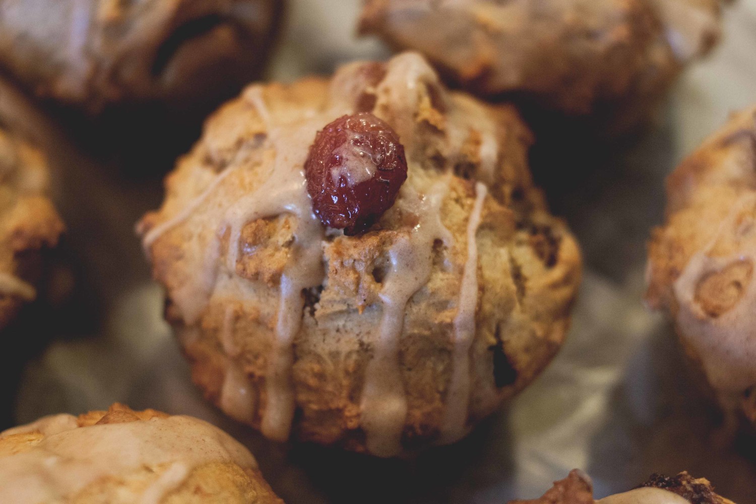 Roasted grape + sea salt muffins