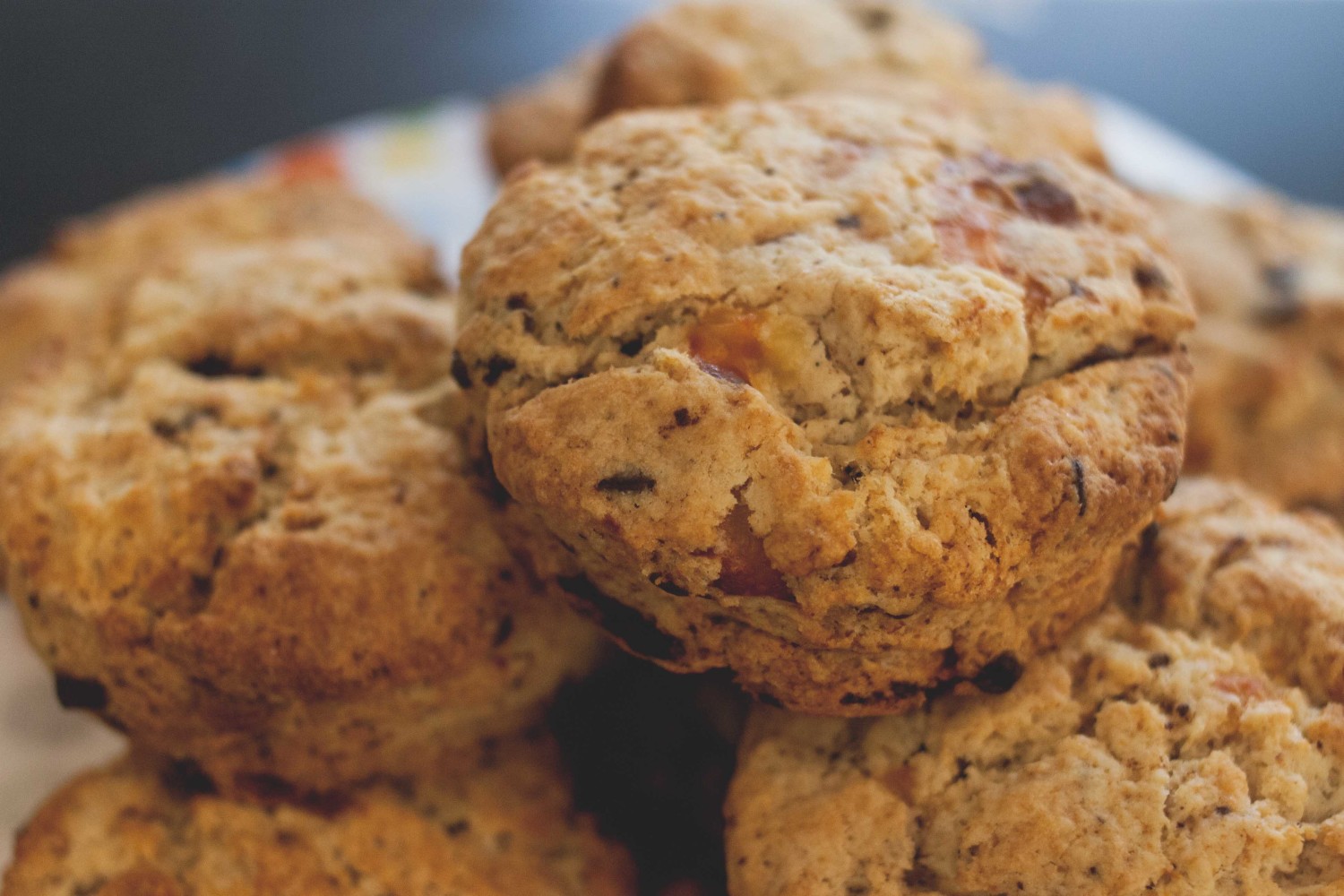 Lapsang souchong infused scones with 75% dark chocolate + smoked Gouda