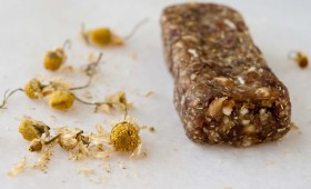 Chamomile Ginger Lemon Energy Bars (No bake)