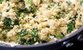 Spicy Curry (Cauliflower) Rice with Kale (GF)