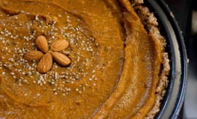 Vegan Butternut Squash Pie with Maple Cinnamon Cashew Cream