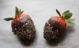 Raw Chocolate Chia Covered Strawberries